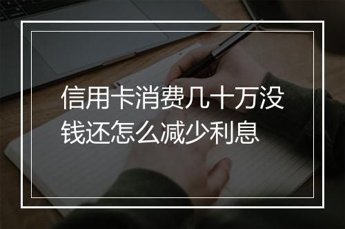信用卡消费几十万没钱还怎么减少利息