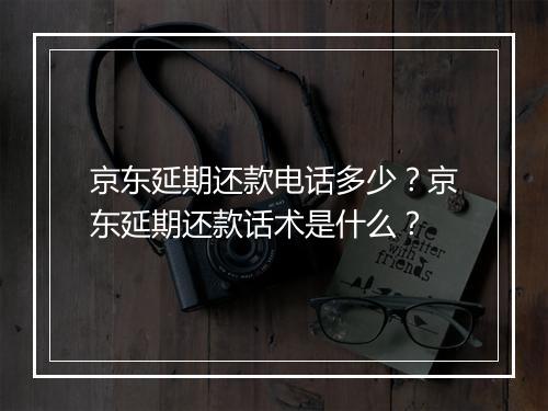 京东延期还款电话多少？京东延期还款话术是什么？