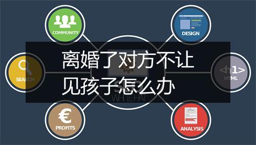 离婚了对方不让见孩子怎么办
