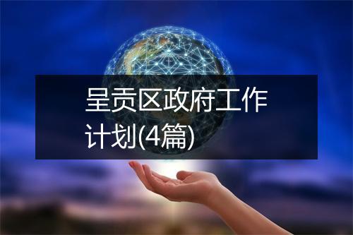 呈贡区政府工作计划(4篇)