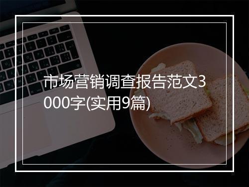 市场营销调查报告范文3000字(实用9篇)