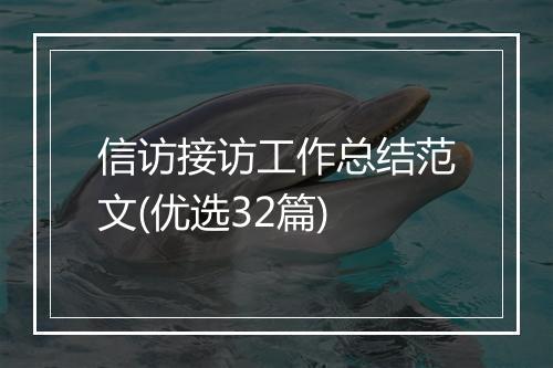信访接访工作总结范文(优选32篇)
