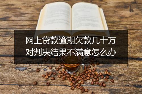 网上贷款逾期欠款几十万对判决结果不满意怎么办