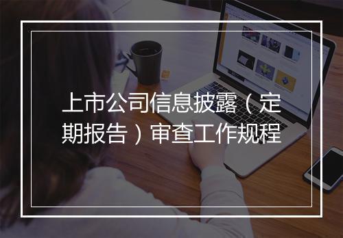 上市公司信息披露（定期报告）审查工作规程