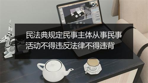 民法典规定民事主体从事民事活动不得违反法律不得违背