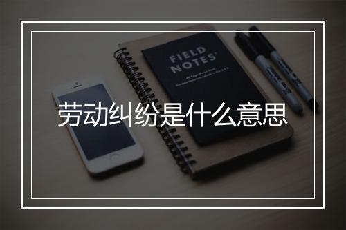 劳动纠纷是什么意思