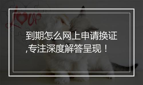 到期怎么网上申请换证,专注深度解答呈现！