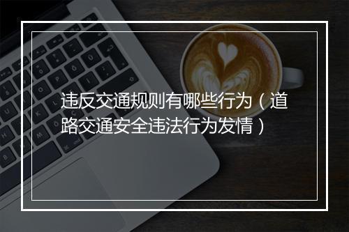 违反交通规则有哪些行为（道路交通安全违法行为发情）
