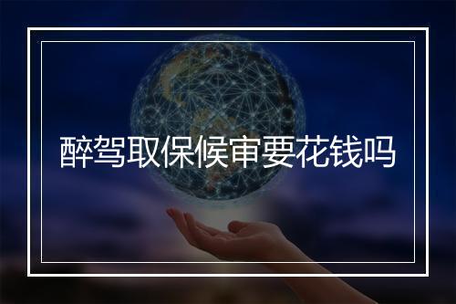 醉驾取保候审要花钱吗
