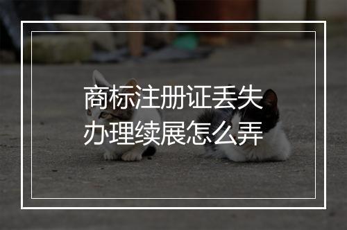 商标注册证丢失办理续展怎么弄