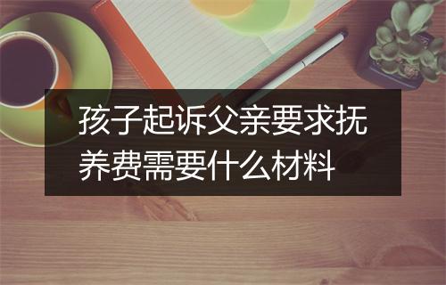 孩子起诉父亲要求抚养费需要什么材料