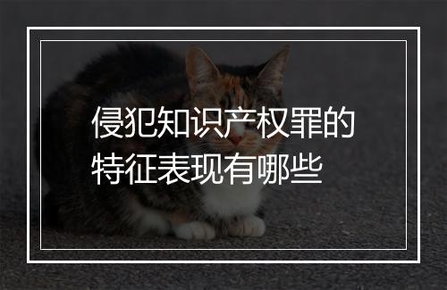 侵犯知识产权罪的特征表现有哪些