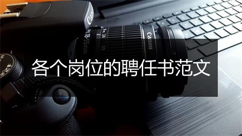 各个岗位的聘任书范文