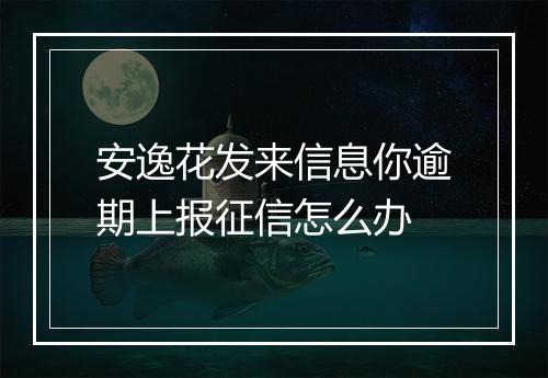 安逸花发来信息你逾期上报征信怎么办