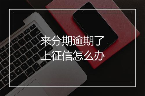 来分期逾期了上征信怎么办