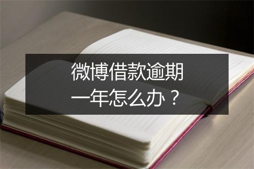 微博借款逾期一年怎么办？