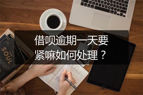 借呗逾期一天要紧嘛如何处理？