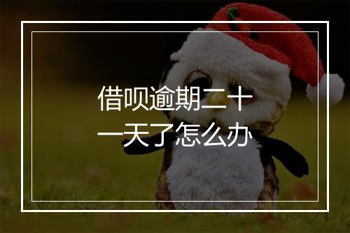 借呗逾期二十一天了怎么办