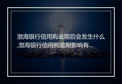 渤海银行信用购逾期后会发生什么,渤海银行信用购逾期影响有哪些
