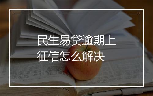 民生易贷逾期上征信怎么解决