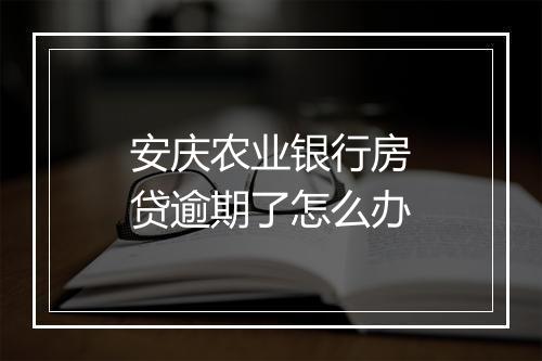 安庆农业银行房贷逾期了怎么办