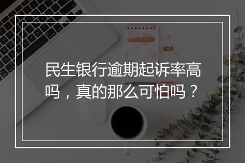 民生银行逾期起诉率高吗，真的那么可怕吗？