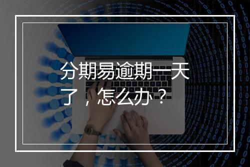 分期易逾期一天了，怎么办？