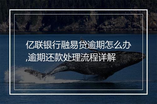亿联银行融易贷逾期怎么办,逾期还款处理流程详解