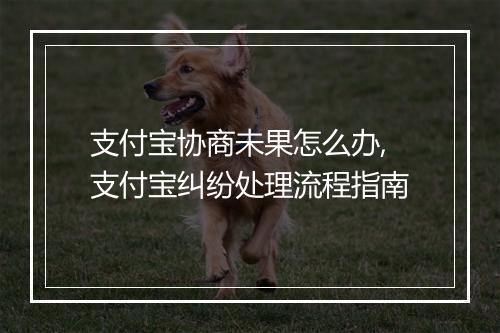 支付宝协商未果怎么办,支付宝纠纷处理流程指南