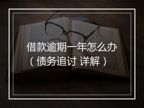 借款逾期一年怎么办（债务追讨 详解）