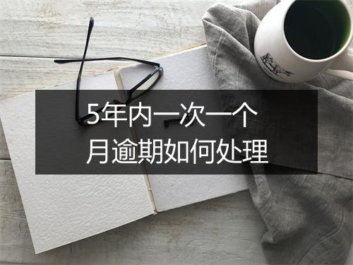 5年内一次一个月逾期如何处理