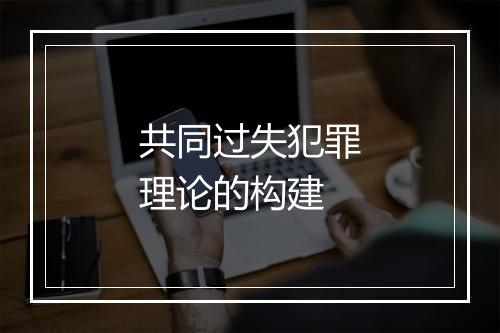 共同过失犯罪理论的构建