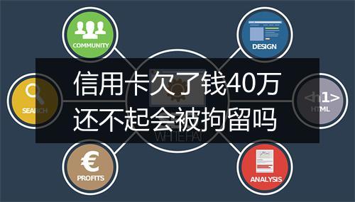 信用卡欠了钱40万还不起会被拘留吗