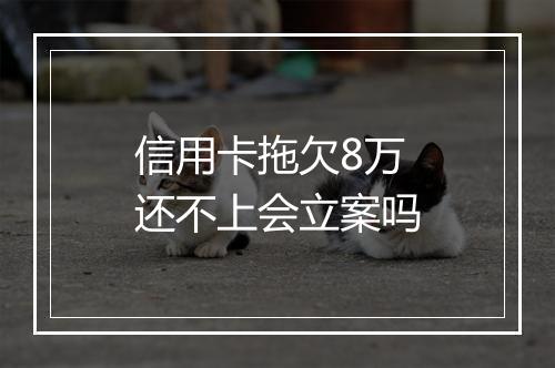 信用卡拖欠8万还不上会立案吗