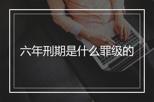六年刑期是什么罪级的