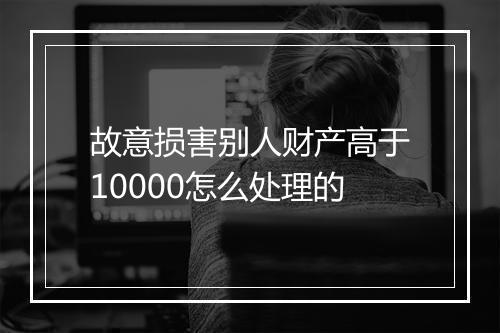 故意损害别人财产高于10000怎么处理的