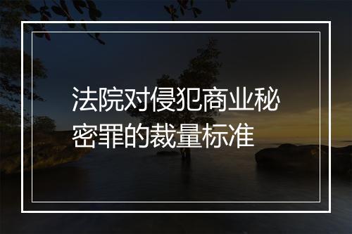 法院对侵犯商业秘密罪的裁量标准