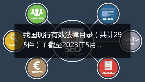 我国现行有效法律目录（共计295件）（截至2023年5月1日）