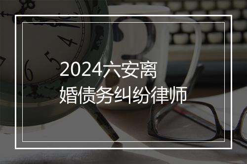 2024六安离婚债务纠纷律师