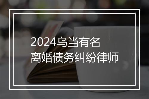 2024乌当有名离婚债务纠纷律师