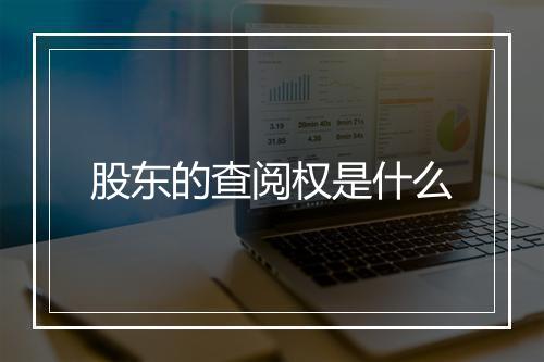 股东的查阅权是什么