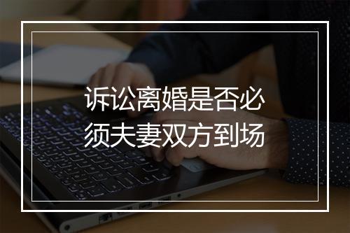 诉讼离婚是否必须夫妻双方到场