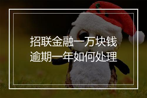 招联金融一万块钱逾期一年如何处理