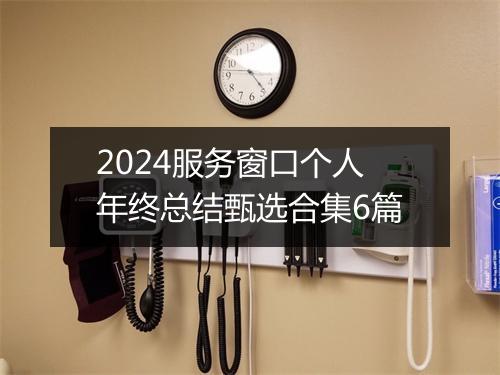 2024服务窗口个人年终总结甄选合集6篇