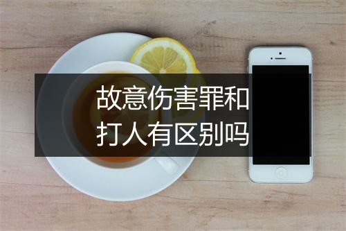 故意伤害罪和打人有区别吗