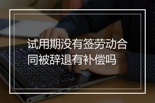 试用期没有签劳动合同被辞退有补偿吗