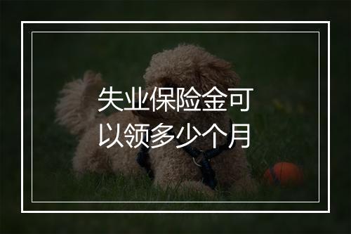 失业保险金可以领多少个月