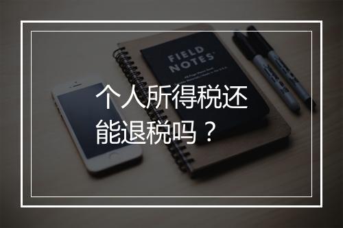 个人所得税还能退税吗？