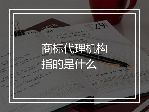 商标代理机构指的是什么