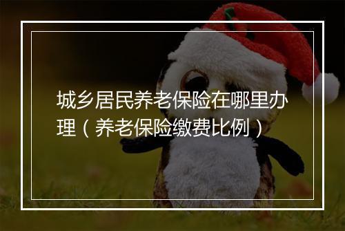 城乡居民养老保险在哪里办理（养老保险缴费比例）